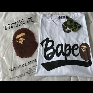 Brand New “A Bathing Ape” white tee